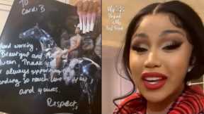 Cardi B Reacts To Getting Signed Autographed Photo From Beyonce! 😱