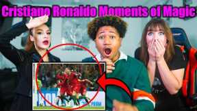 AMERICANS REACTS TO Cristiano Ronaldo Moments of Magic