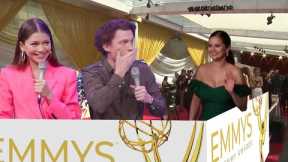 Zendaya & Tom Holland Meet Selena Gomez on the Emmys Red Carpet!