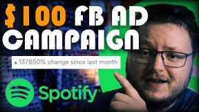 Facebook Ads For Music Artists | $100 Budget Campaign