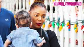 Janet Jackson Is Swarmed By Paparazzi While Leaving Lunch With A Pack Of Bodyguards At The Ivy