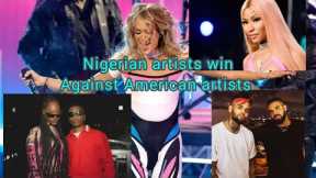 Nigerian Music Artist Tems and Wizkid win against American music artists in American music awards