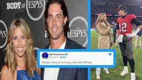 Tom Brady Makes Reporter Sara Walsh Husband a Bit Nervous During Interview