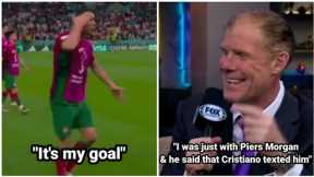 Cristiano Ronaldo sent a text to Piers Morgan, claiming that Bruno's goal was his
