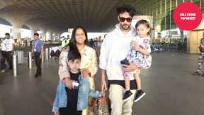 Ayush Sharma and Family at Airport || Bollywood Paparazzi