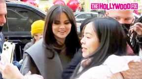 Selena Gomez Makes Time For A Few Lucky Fans While Arriving At The Tonight Show With Jimmy Fallon