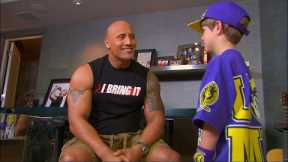 The Rock introduces himself to a young Cena