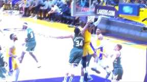 LeBron James shocks entire Lakers with crazy Poster Dunk on Giannis and then got a Technical Foul!