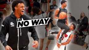 Bryce James VIOLATES Defender In Front of LeBron & Bronny!!