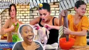 Selena Gomez + Chef FUNNIEST Moments & FAILS Compilation 😂 She CAN’T COOK Reaction | Rebecca Reacts