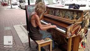 Homeless Man Plays Street Piano Beautifully in Florida (Come Sail Away) | Mashable News