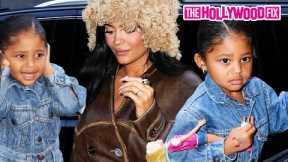 Kylie Jenner Protects Scared Baby Stormi When Mobbed By Paparazzi During Lunch At JG Melon In N.Y.