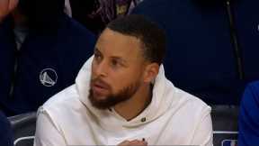 LeBron James made Stephen Curry nervous after an incredible alley-oop dunk from Dennis Schröder