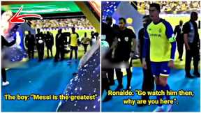 Cristiano Ronaldo scolds a young boy who says Messi is the greatest