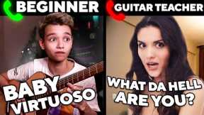Professional GUITARIST Pretends to be a BABY to Guitar Lessons | PRANK