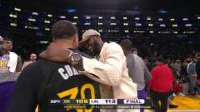 LeBron James & Steph Curry share a moment after Warriors-Lakers 💛