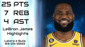 [NBA] LeBron James Highlights | Lakers @ Bulls (03/29/2023) | NBA Regular Season