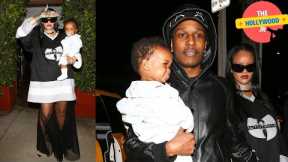 FAMILY DINNER!! RIHANNA, A$AP ROCKY AND HER MOM TAKE THE BABY OUT TO DINNER AT GIORGIO BALDI!!