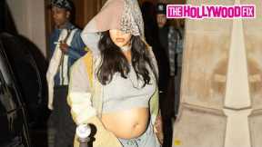 Rihanna Shows Off Her Baby Bump While Out On A Romantic Dinner Date With ASAP Rocky In Paris, France