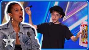 13-year-old schoolboy's marvellous MAGIC! | Auditions | BGT 2023