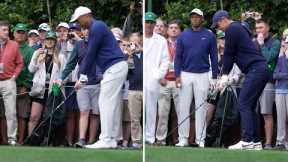 Tiger Woods and Rory McIlroy practice at Augusta