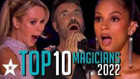 TOP TEN BEST MAGICIANS 2022 - Britain's and America's Got Talent! These Auditions STUNNED The Judges