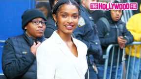 Yara Shahidi From 'Black-ish' Looks Stunning In All White While Stopping To Greet Fans At GMA Studio