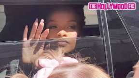 Rihanna Rolls Down Her Car Window To Take Pics With Fans While Promoting 'Smurfs' In Las Vegas, NV