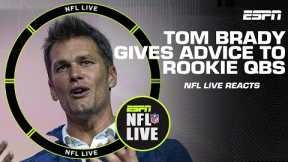 NFL Live reacts to Tom Brady's advice to 4️⃣ rookie QBs 👀