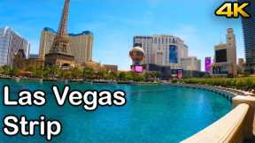 Exploring the Las Vegas Strip 2023: Treadmill Walking Tour of Sin City's Most Iconic Attractions! 4k