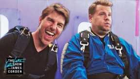 Tom Cruise Forces James Corden to Skydive