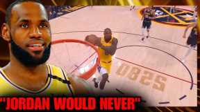 LEBRON JAMES viral missed dunked gets compared Michael Jordan