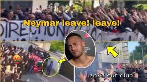 🔥BREAKING: Angry PSG fans at Neymar's house booing see Neymar's reaction 😱