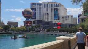 The Las Vegas Strip Walking Tour on 6/9/23 around 10am in 4k. Mostly blue skies and entertainers!