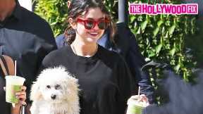 Selena Gomez Looks Happier Than Ever Grabbing Drinks With Her Dog Winnie After Taping 'Shark Tank'