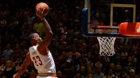 Lebron James Breaks the Glass with his Dunk!!