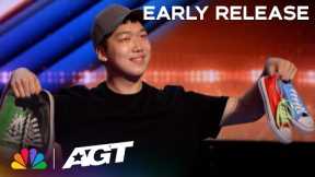 Early Release: Magician Sangsoon Kim raises the bar with UNBELIEVABLE magic! | Auditions | AGT 2023