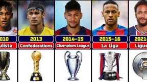 Neymar Junior's Career All Trophies And Awards.
