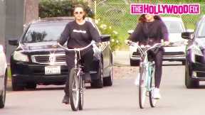 Selena Gomez Goes Bike Riding With Her Bestie To Get Away From Stress & Drama In Studio City, CA