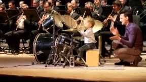 Awesome! 3-year child prodigy plays drums like a pro