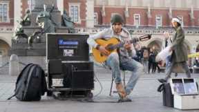 Amazing street guitar performance by Imad Fares  Gipsy Kings  cover