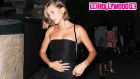 Hailey Bieber Sparks Pregnancy Rumors While Holding Her Tummy At Dinner With Karrueche Tran In L.A.