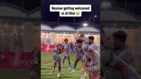 Neymar getting a proper welcome to training 🥶 (via @alhilal/TT) #shorts