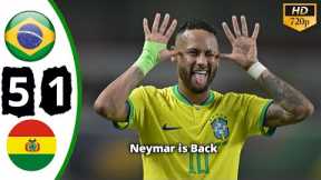 Neymar is Back🔥 - Brazil vs Bolivia 5-1 Highlights & Goals 2023 HD