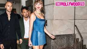 Taylor Swift Looks Stunning In A Short Denim Mini-Skirt At Diddy's MTV VMA's Afterparty In New York