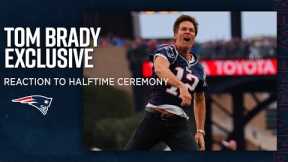 EXCLUSIVE | Tom Brady Reacts to New England Patriots Halftime Ceremony at Gillette Stadium