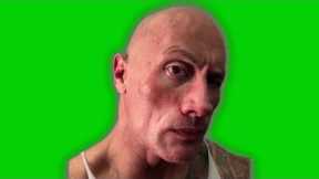 the rock eyebrow raise green screen in 8K