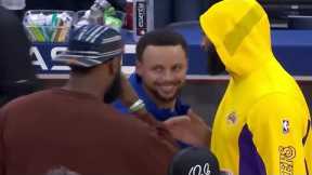 LeBron, Steph Curry, & Anthony Davis Laughing After Lakers-Warriors Preseason Game