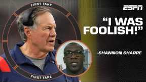 'I WAS FOOLISH!' 😲 - Shannon Sharpe admits he was wrong on the Belichick-Brady debate | First Take