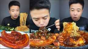 Mukbang Eating | Asmr Mukbang | Chinese food Cold noodles, braised pork, kelp rice, wide vermicelli